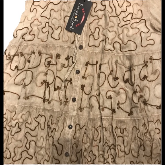 Sacred Threads S/M Blouse.  218147 BL/OR - Picture 2 of 3